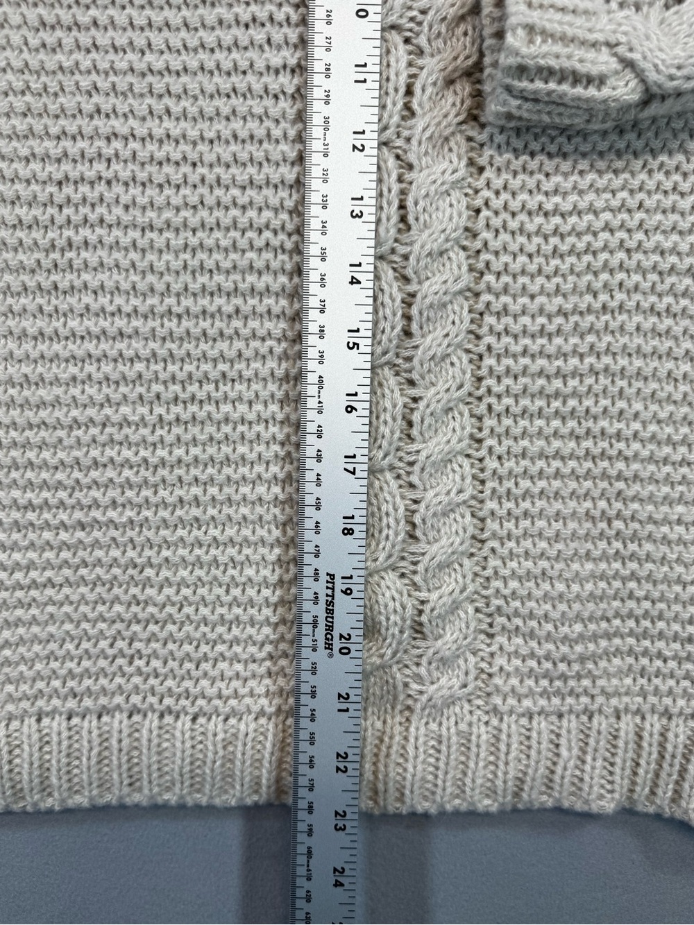 Cozy Cable Knit Crewneck Sweater - Cream - Picture 3 of 8